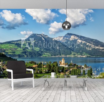 Picture of Montreux City Switzerland View of the Mountains and City